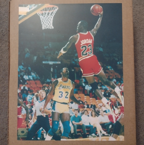 MICHAEL JORDAN BULLS RETRO 8.5x11 FREE THROW LINE DUNK GLOSSY 1988 NBA POSTER - Picture 7 of 10